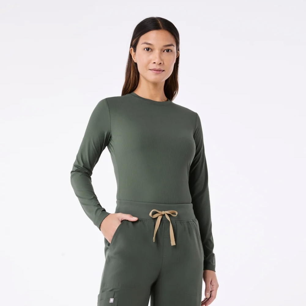 FIGS women's moss ribbed - longsleeved underscrub
